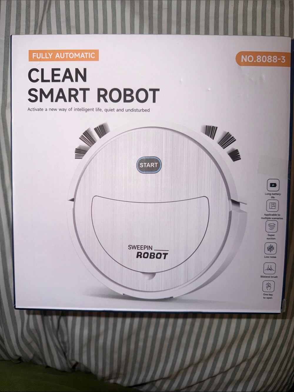 Clean Smart Robot Sweepin Robot - White